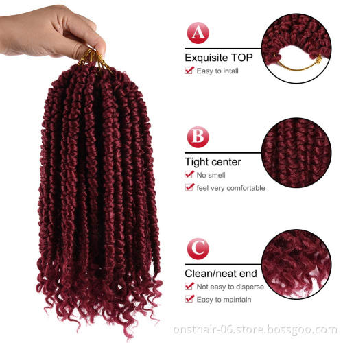 Onst Pre Spring Senegalese Twist Crochet Hair 12 Inch 60g Crochet Twist Hair with Curly Ends Spring Twist Crochet Braids 27